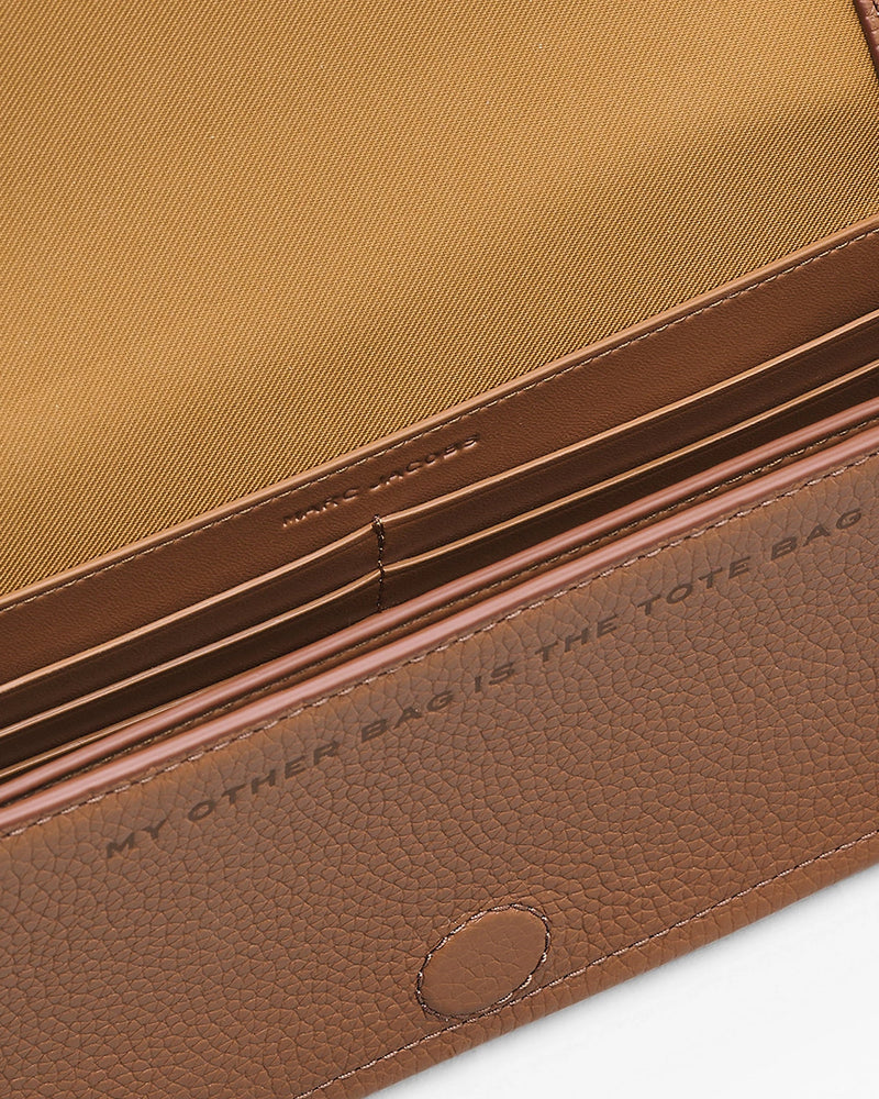 Marc Jacobs Embossed Logo Leather Mini Bag — Brown Cow