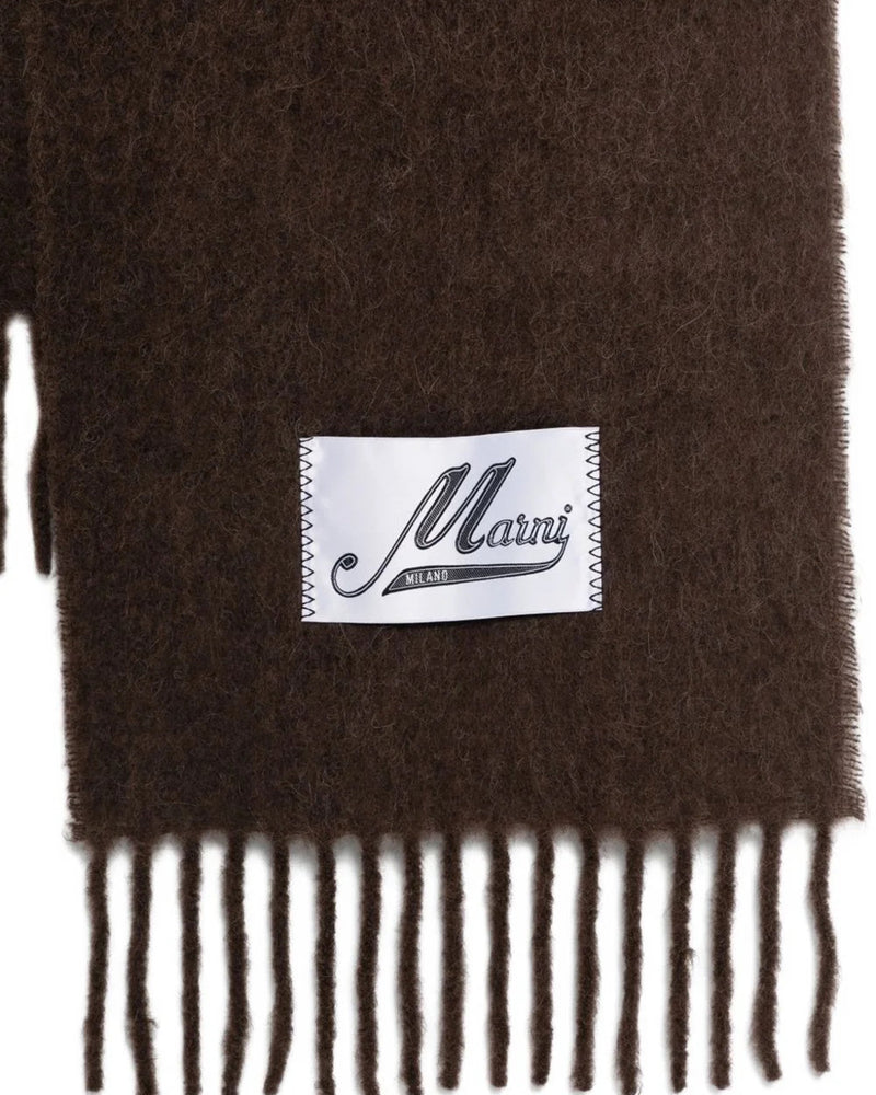 Marni Fringed Alpaca Scarf — Brown Scarfs