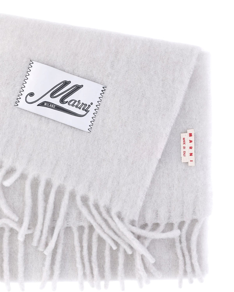 Marni Sodium Scarf — White Alpaca Scarfs