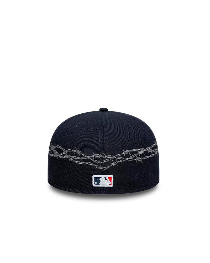 New Era Cap 60915749 Embroidered Barbed Wire Baseball — Navy Crown Caps