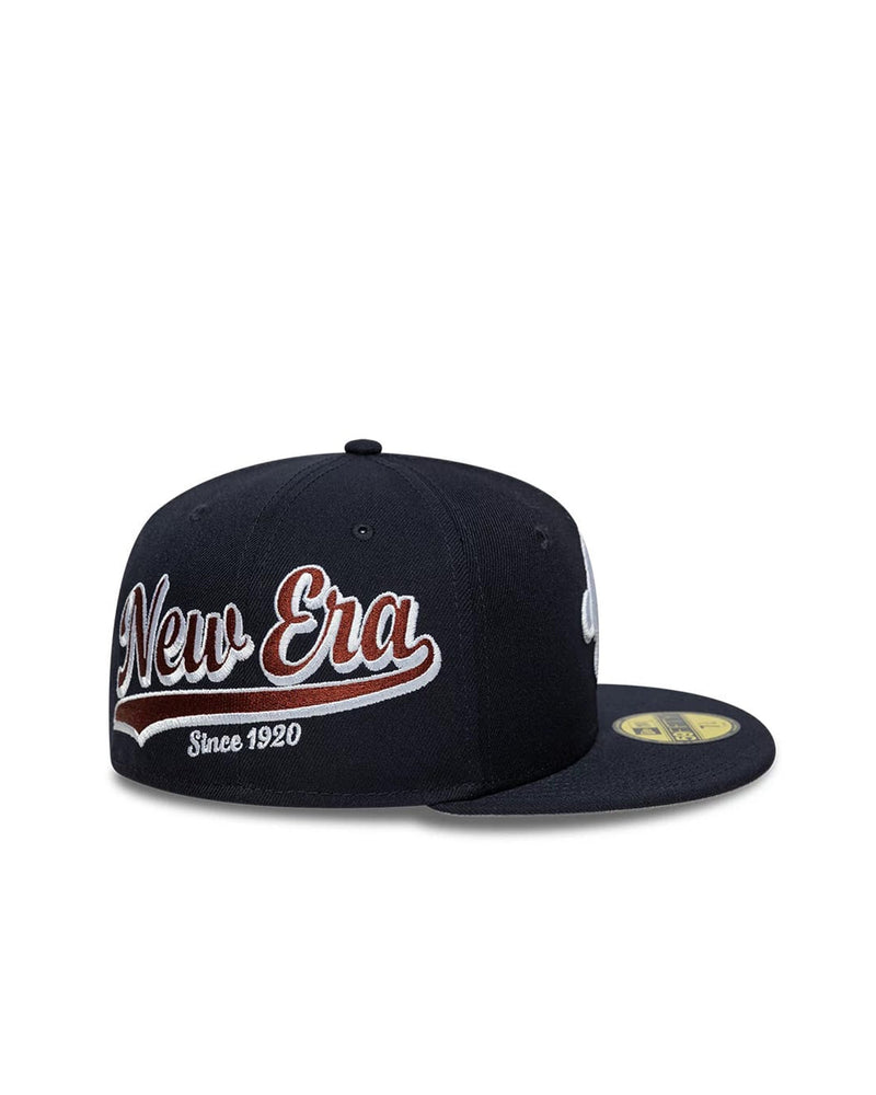 New Era Cap 60915974 Heritage Script Logo Baseball — Navy Crown Caps