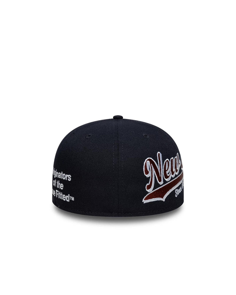 New Era Cap 60915974 Heritage Script Logo Baseball — Navy Crown Caps