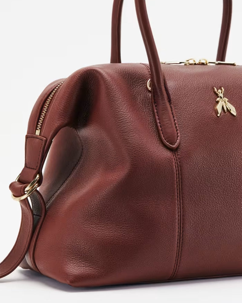 Patrizia Pepe Shoulder Bag — Brown Calf Leather