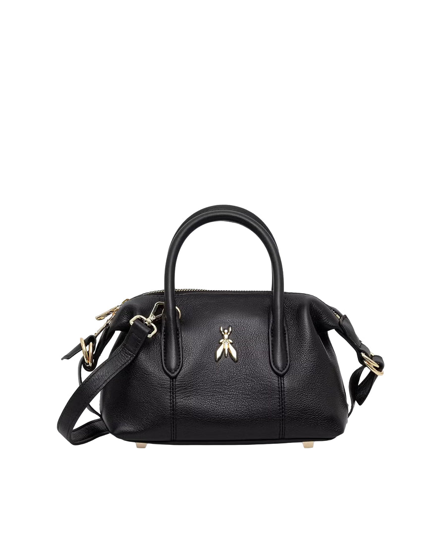 Patrizia Pepe Top Handle Bag — Black Calf Leather