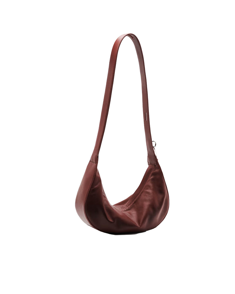 Patrizia Pepe Hobo Bag — Brown Calfskin; Lining: Polyester