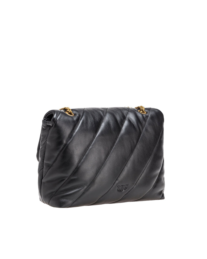 Pinko Quilted Nappa Leather Shoulder Bag — Black