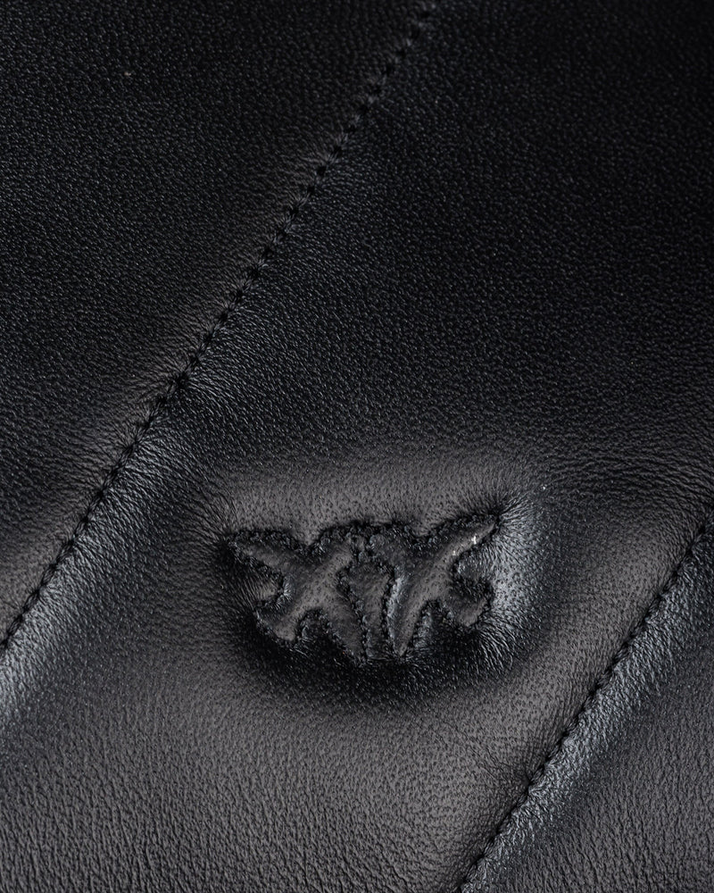 Pinko Quilted Nappa Leather Shoulder Bag — Black
