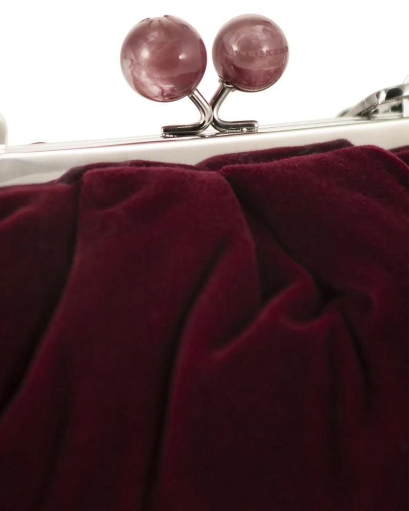 Weekend Max Mara Pasticcino Clutch — Bordeaux Cotton