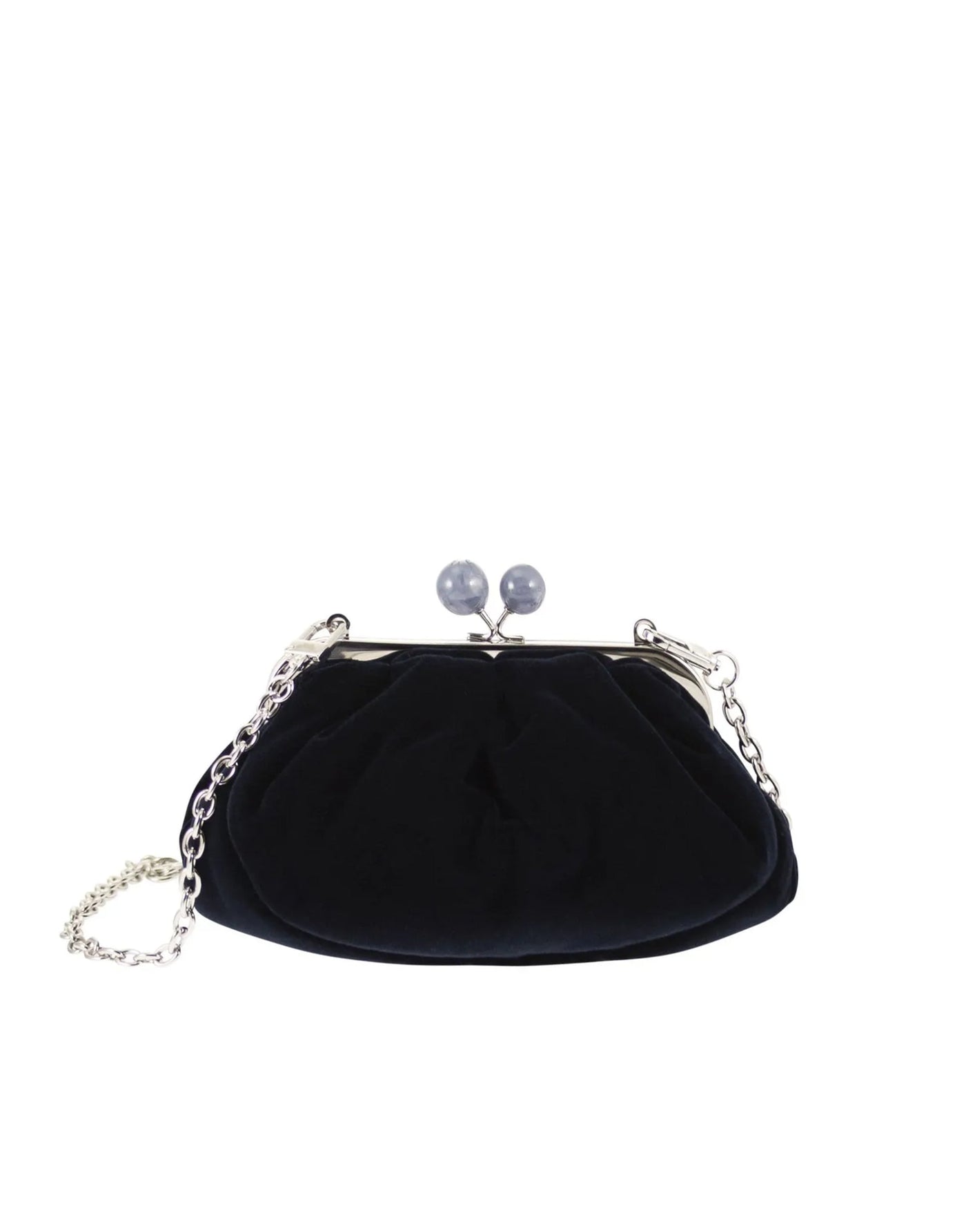 Weekend Max Mara Cotton Velvet Clutch — Navy