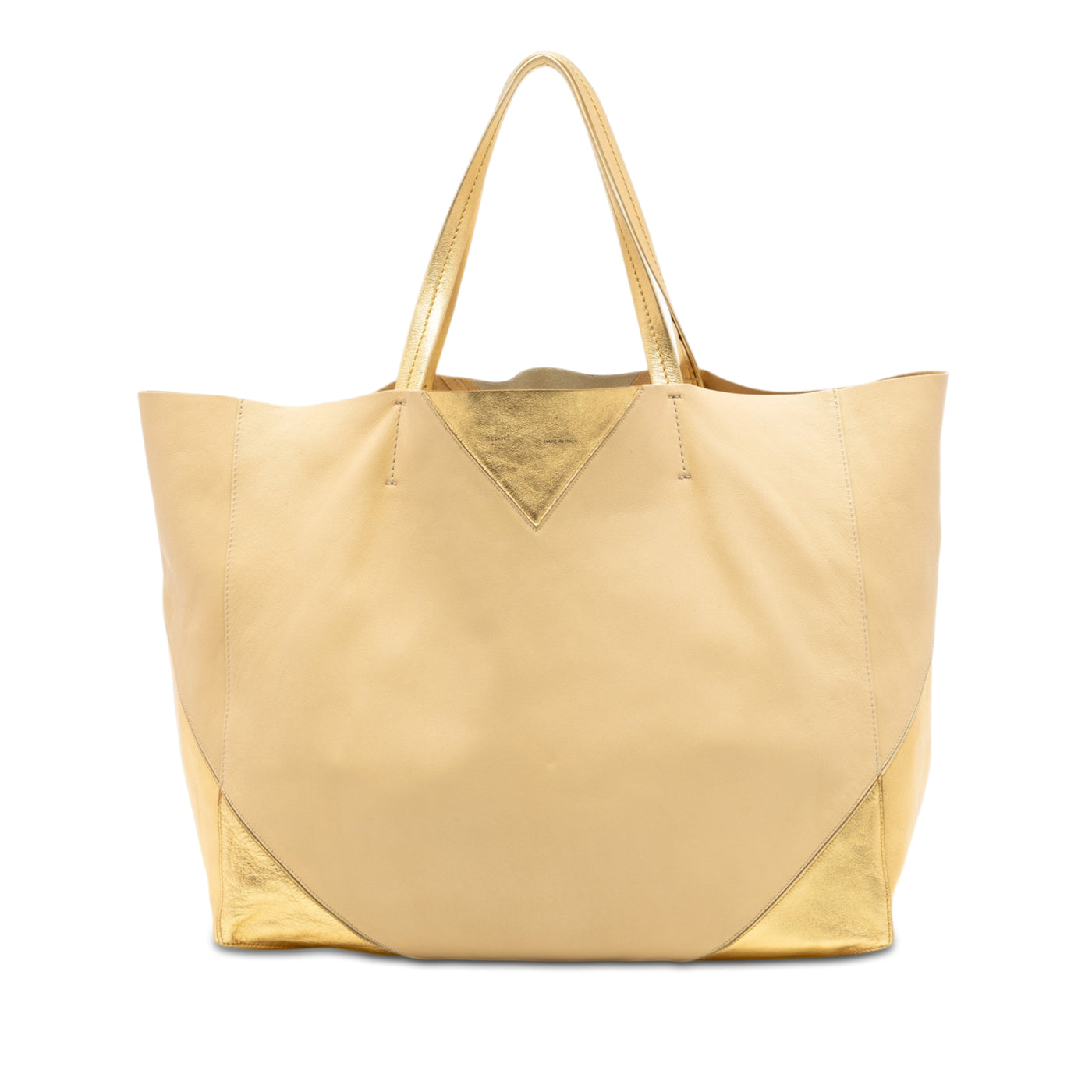 Bicolor Lambskin Horizontal Cabas Tote - Image 1