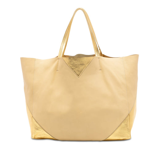 Bicolor Lambskin Horizontal Cabas Tote - Image 1