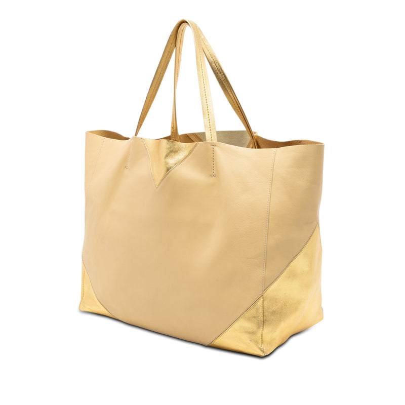 Bicolor Lambskin Horizontal Cabas Tote - Image 2