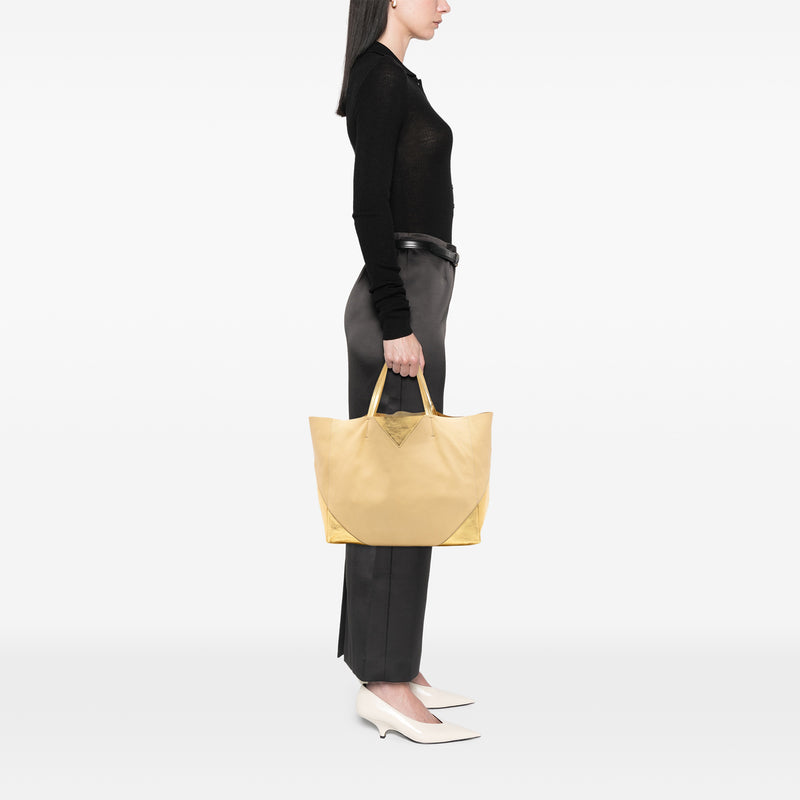 Bicolor Lambskin Horizontal Cabas Tote - Image 6