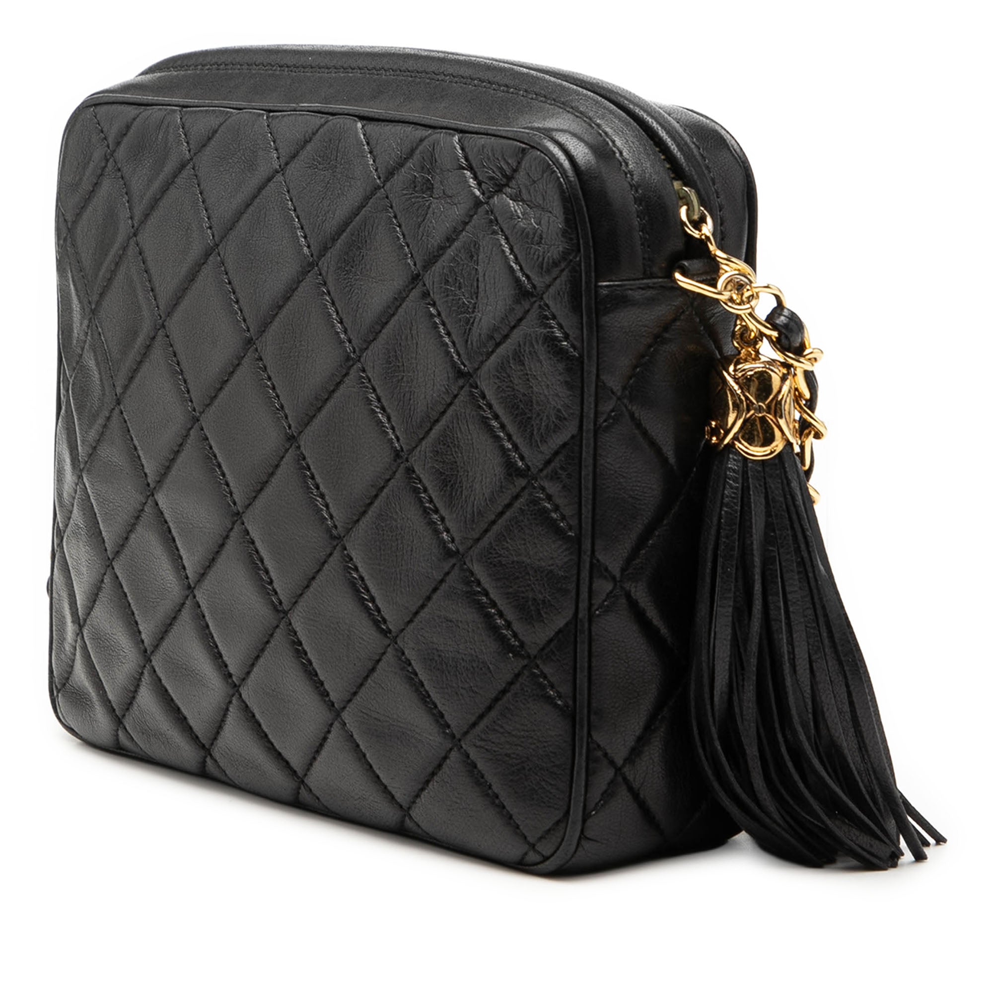 Mini CC Quilted Lambskin Tassel Camera Bag - Image 2