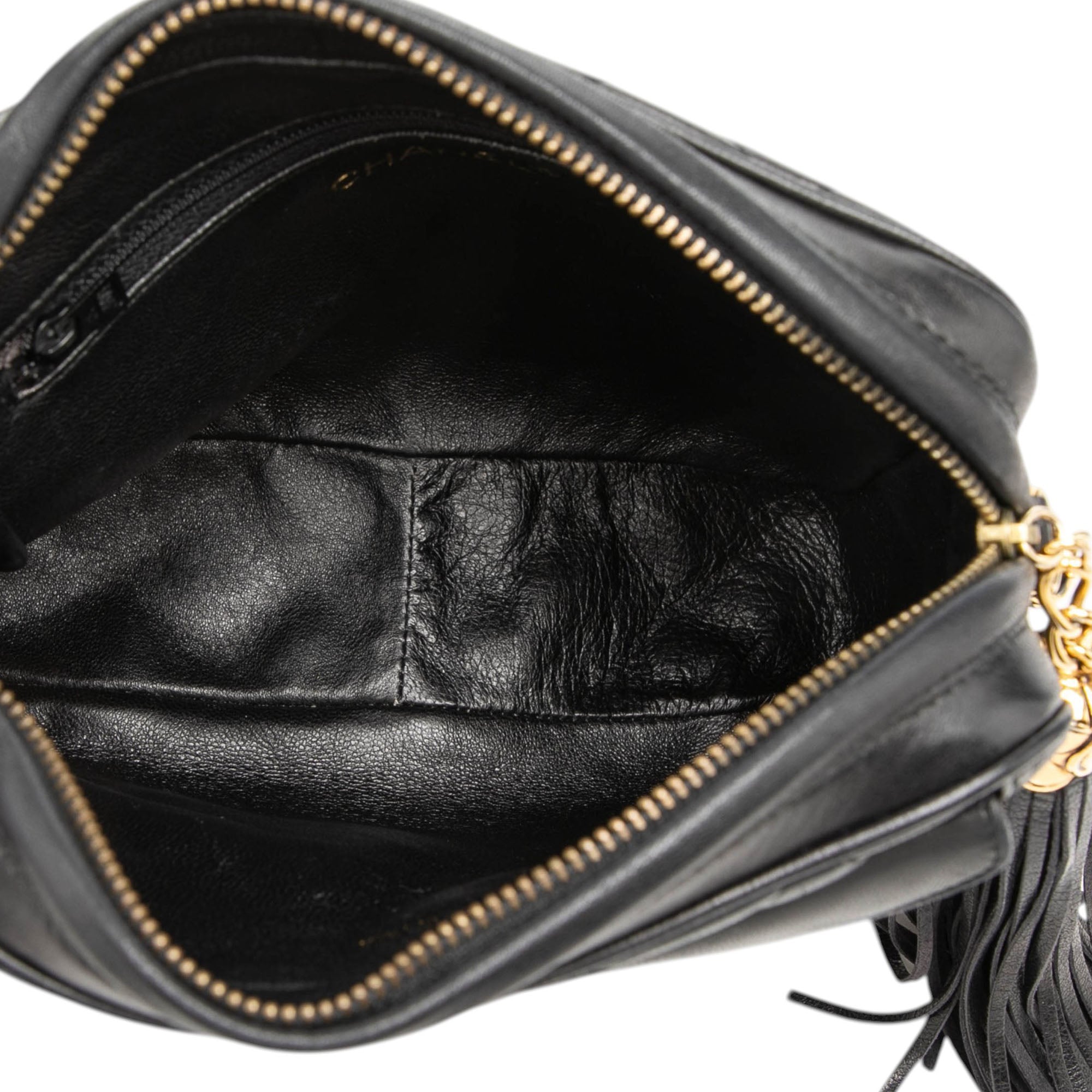 Mini CC Quilted Lambskin Tassel Camera Bag - Image 4