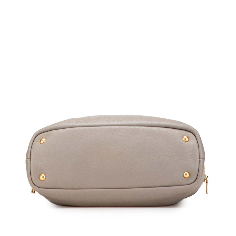 Vitello Daino Side Zip Shopper Tote - Image 3