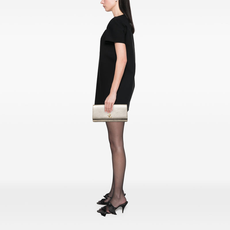 Metallic Calfskin Cassandre Clutch - Image 8