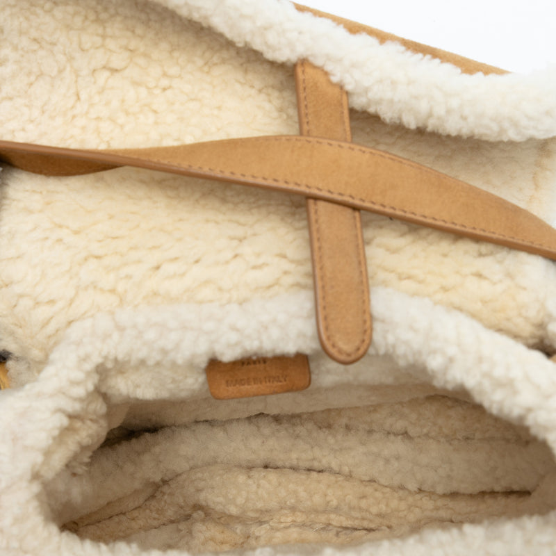 Shearling Suede Saddle Bag - Image 4