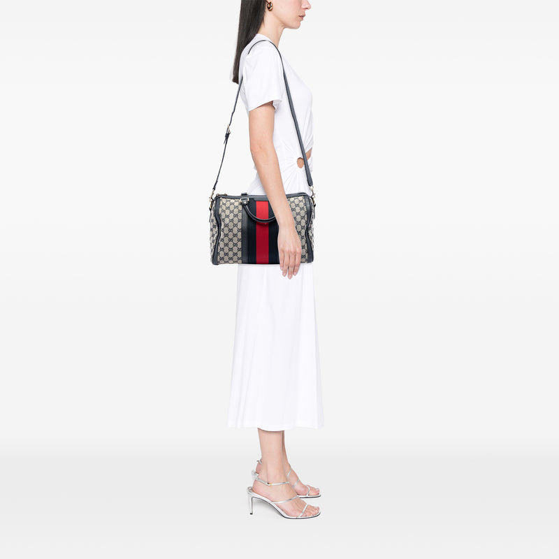 Medium GG Canvas Web Joy Boston Bag - Image 5