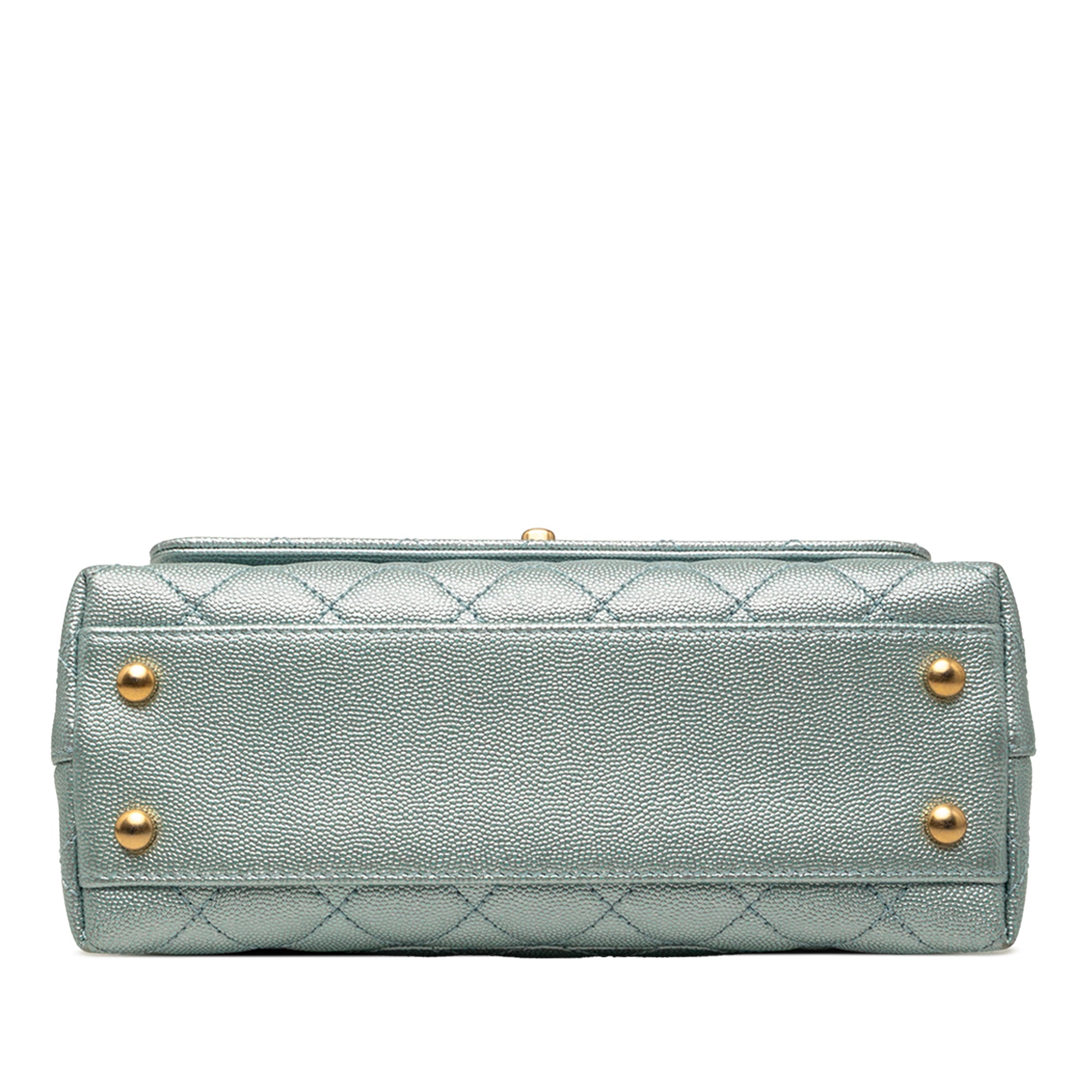 Mini Metallic Caviar Coco Top Handle Bag - Image 3