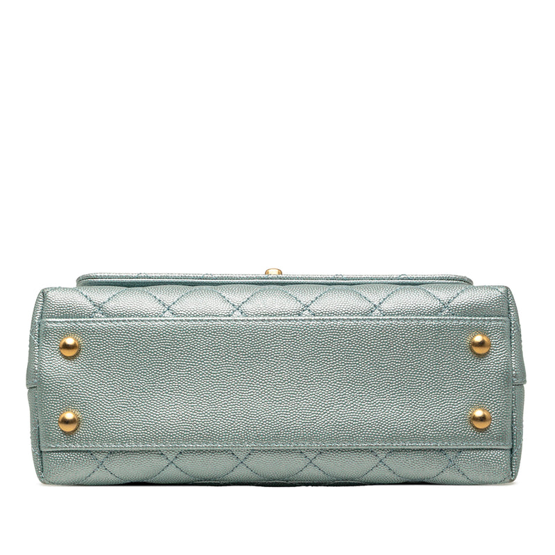 Mini Metallic Caviar Coco Top Handle Bag - Image 3