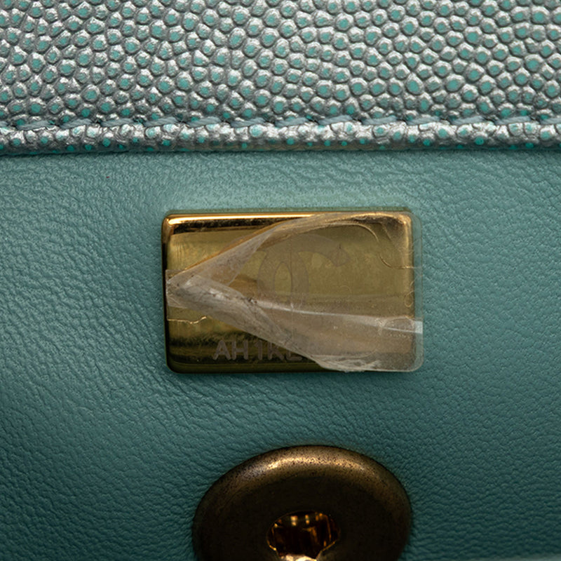 Mini Metallic Caviar Coco Top Handle Bag - Image 6