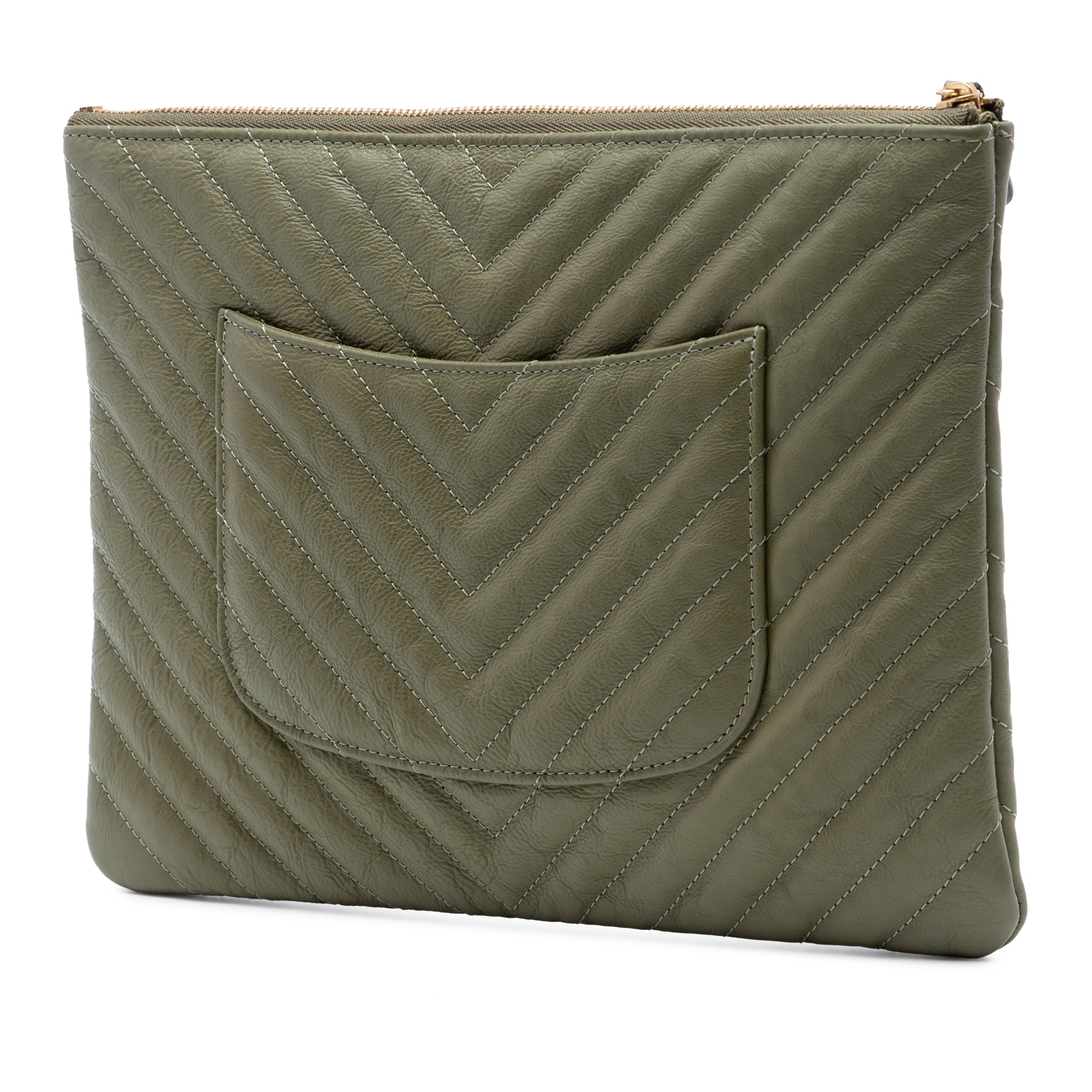 Medium Chevron Calfskin O Case Clutch - Image 2