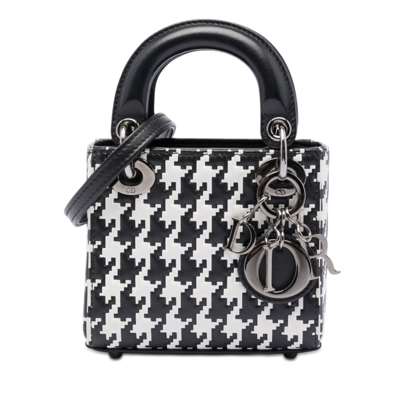 Micro Calfskin Houndstooth Embossed Macro Lady Dior - Image 1