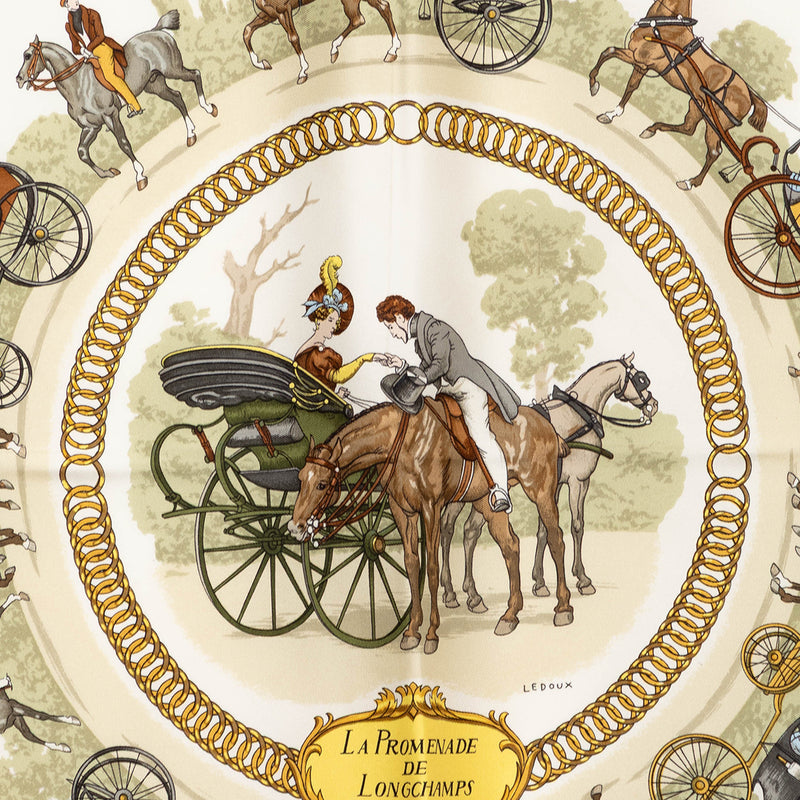 La Promenade De Longchamps Silk Scarf 90 - Image 7