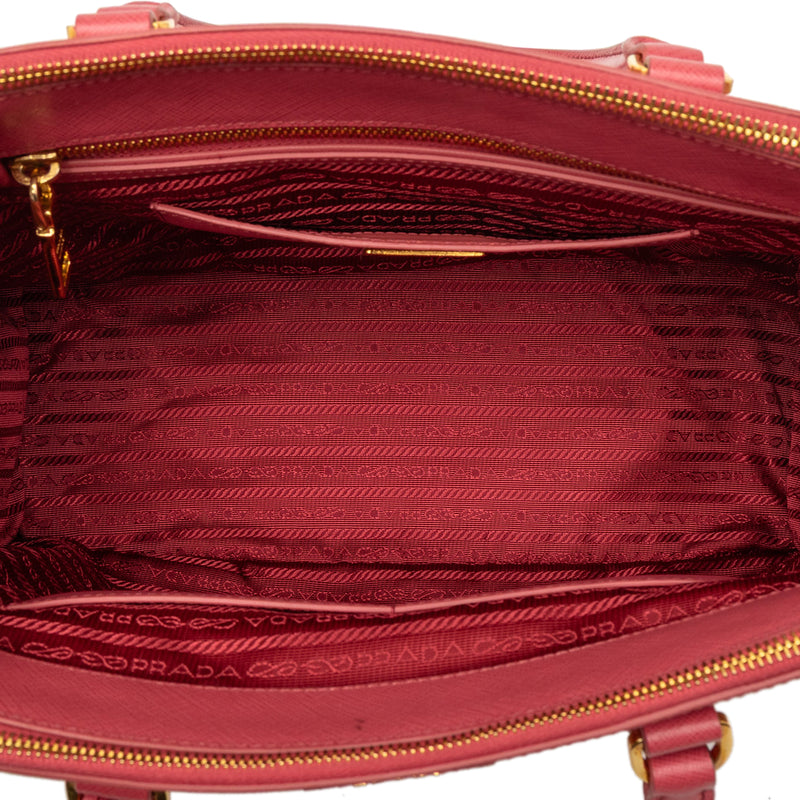 Medium Saffiano Lux Galleria Double Zip Satchel - Image 4
