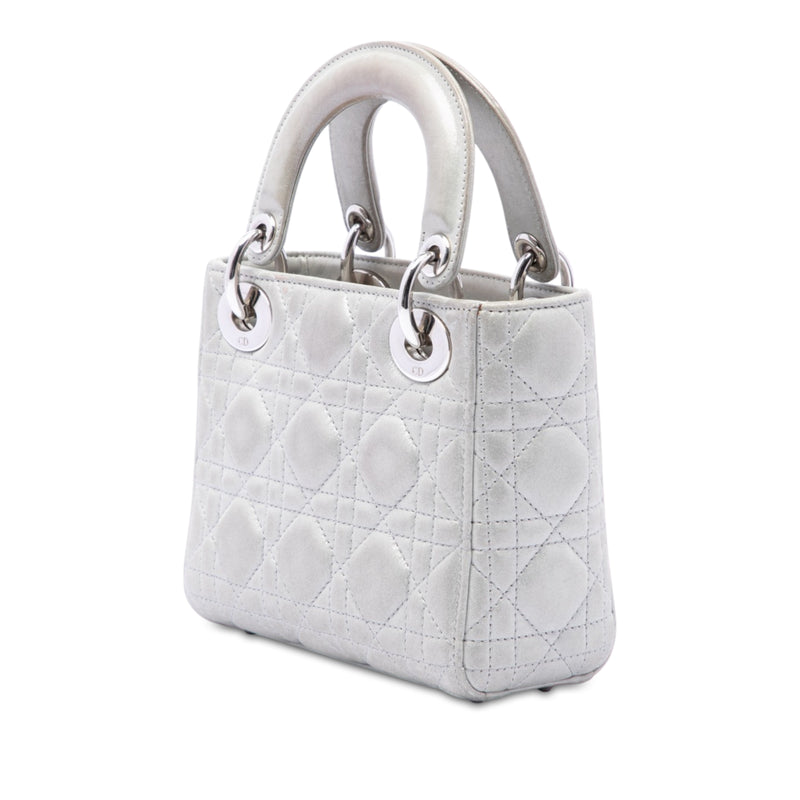 Mini Iridescent Lambskin Cannage Lady Dior - Image 2