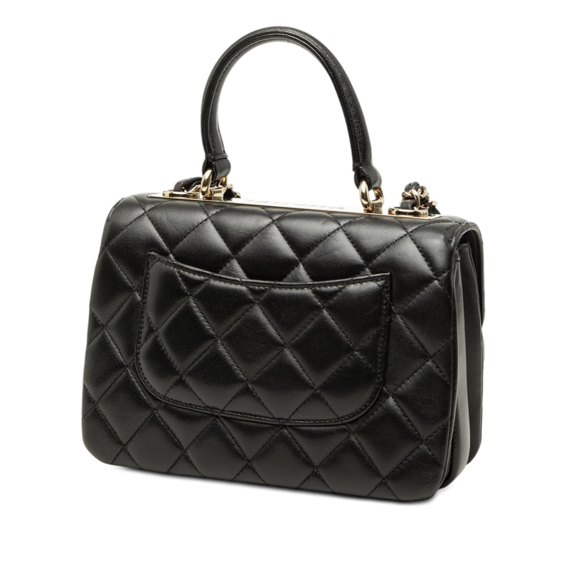 Mini Quilted Lambskin Trendy CC Top Handle Flap - Image 2