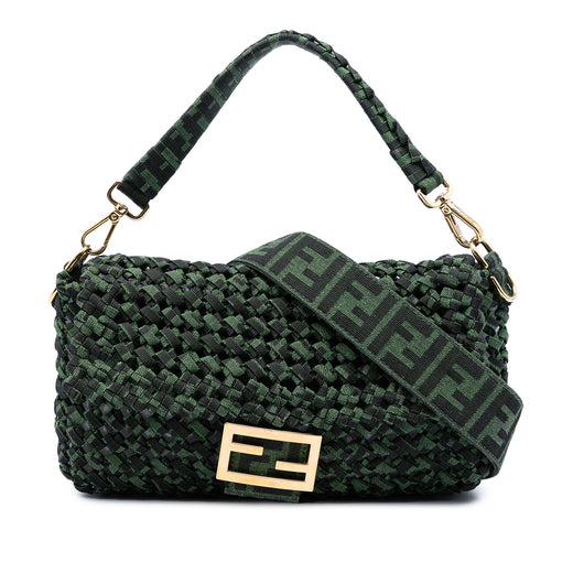 Zucca Interlaced Jacquard Baguette Satchel - Image 1