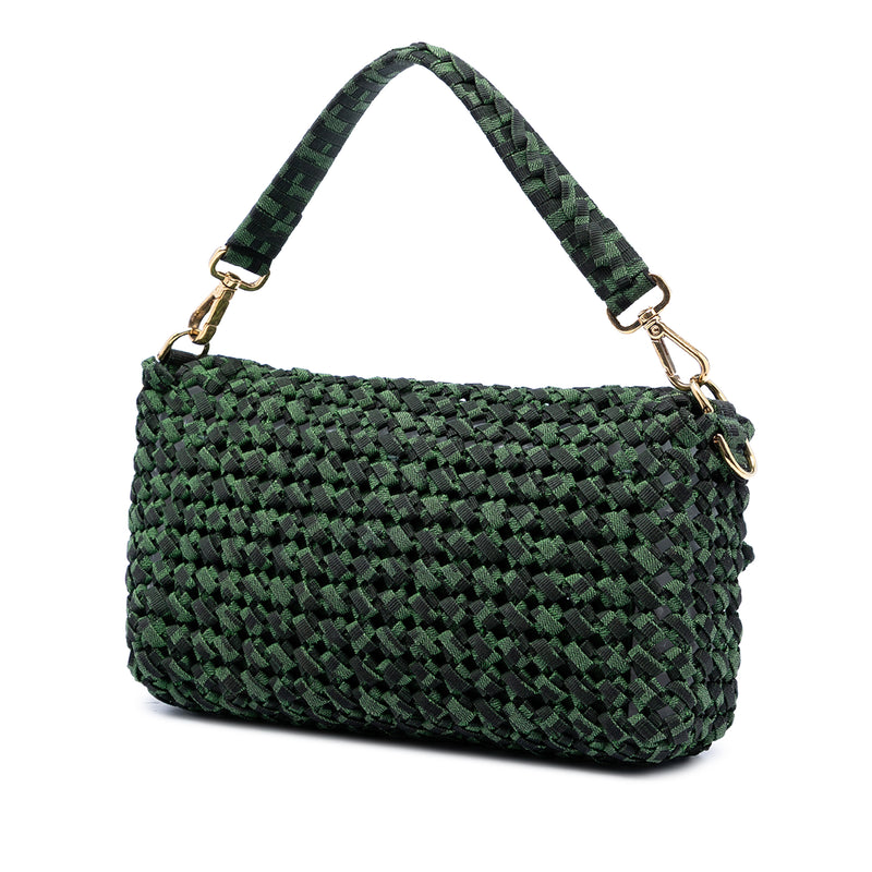 Zucca Interlaced Jacquard Baguette Satchel - Image 2