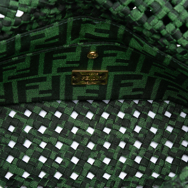 Zucca Interlaced Jacquard Baguette Satchel - Image 4