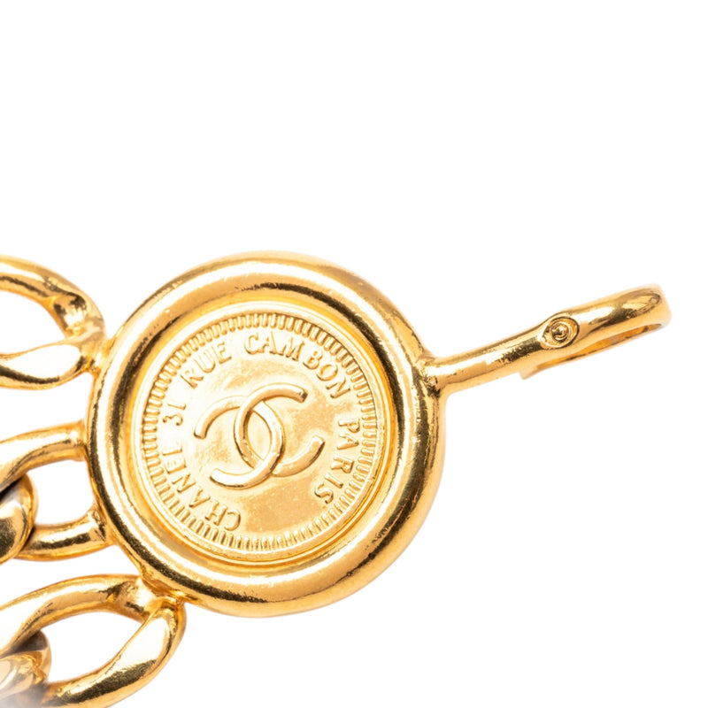 CC Gold Plated 31 Rue Cambon Medallion Triple Chain Belt - Image 3