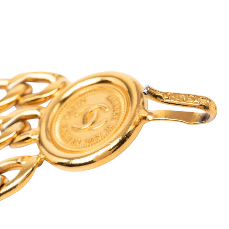 CC Gold Plated 31 Rue Cambon Medallion Triple Chain Belt - Image 4