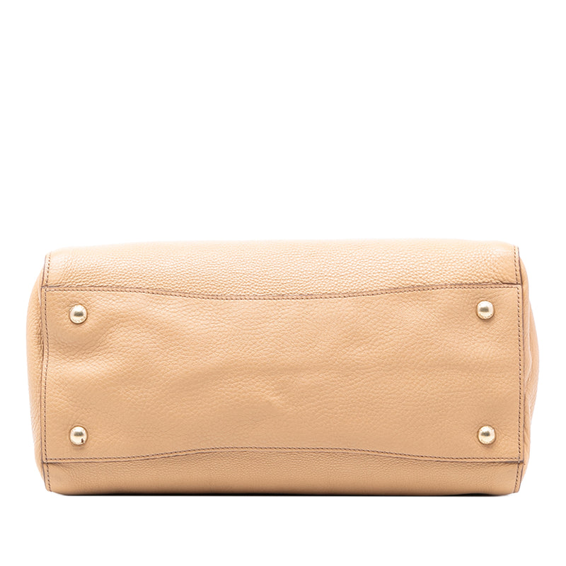 Vitello Daino Cuir Frame Convertible Tote - Image 3