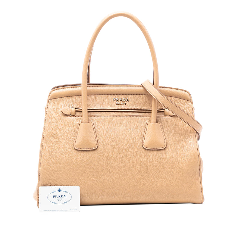 Vitello Daino Cuir Frame Convertible Tote - Image 7