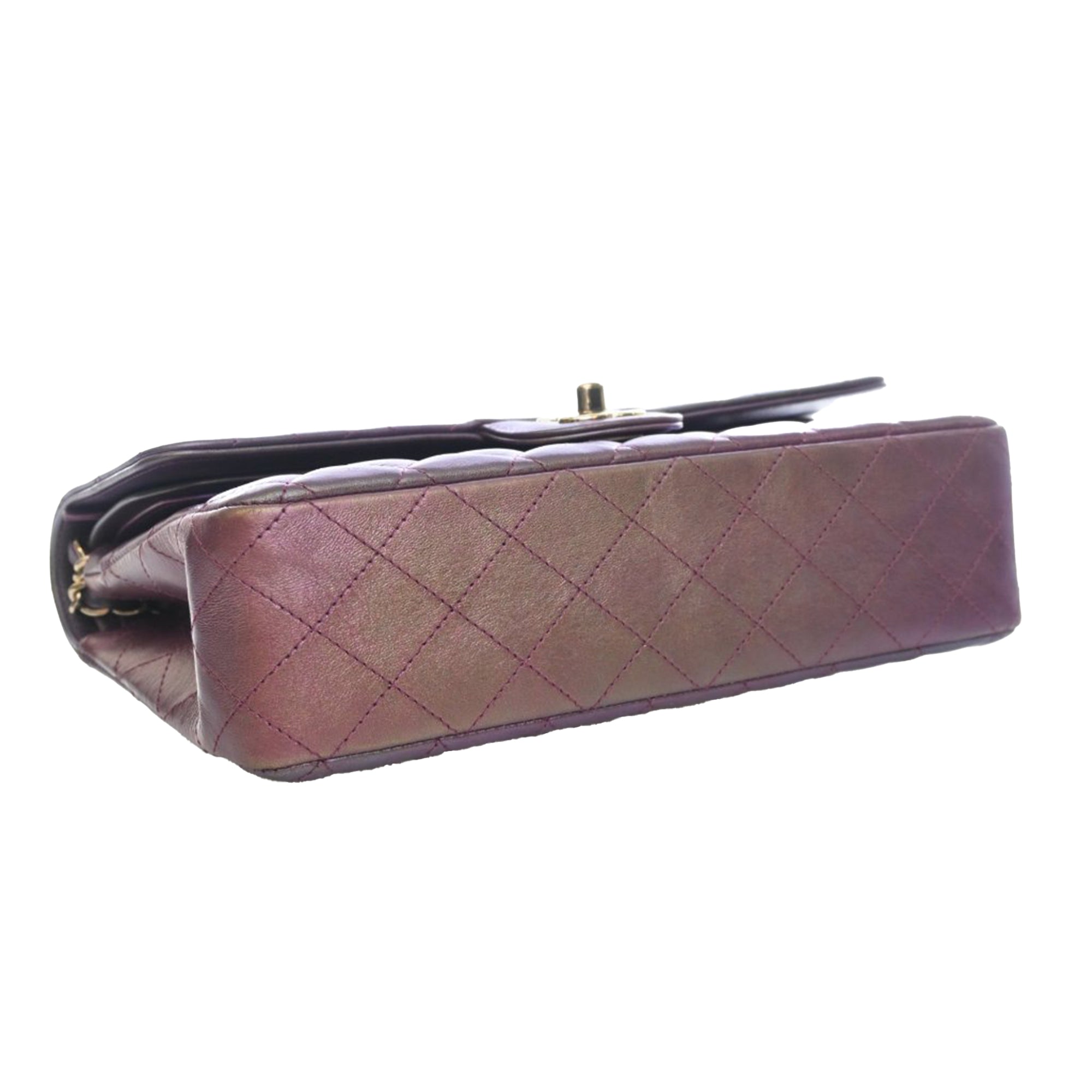 Medium Classic Iridescent Lambskin Double Flap - Image 10