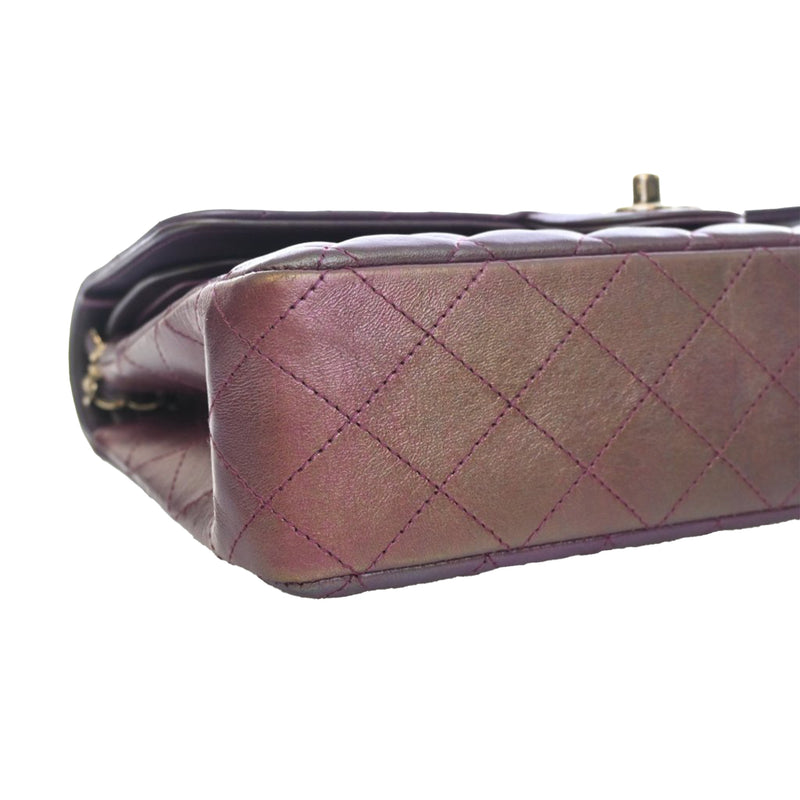 Medium Classic Iridescent Lambskin Double Flap - Image 12