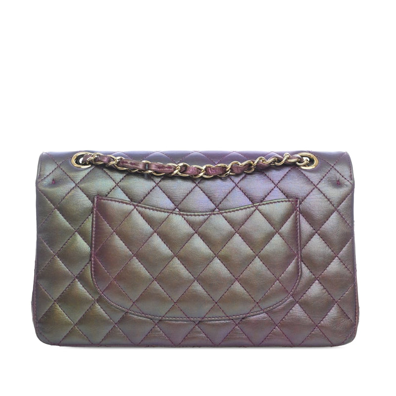 Medium Classic Iridescent Lambskin Double Flap - Image 2
