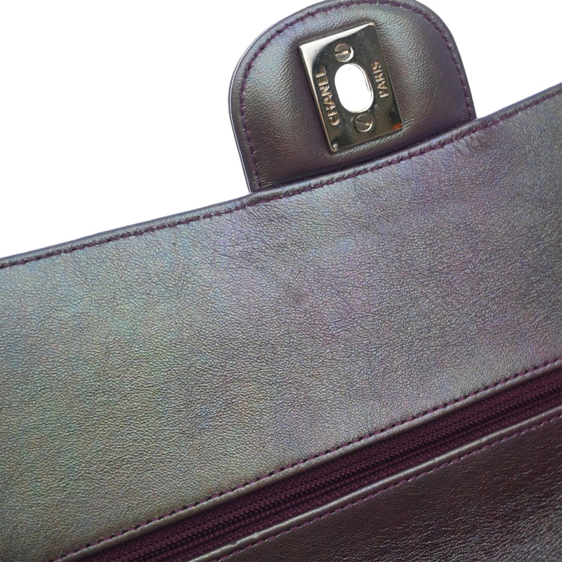 Medium Classic Iridescent Lambskin Double Flap - Image 6