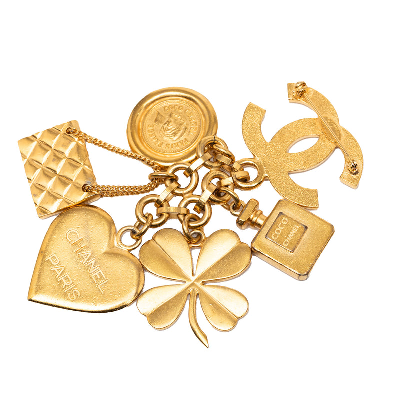 CC Gold Plated Icon Charm Pin Brooch - Image 2