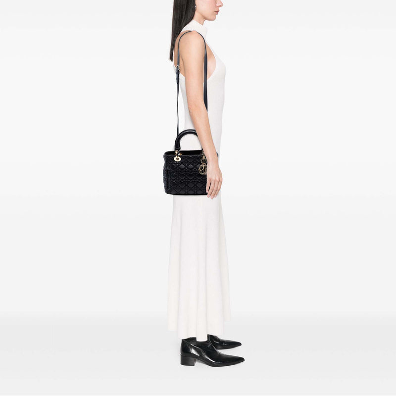 Medium Lambskin Cannage Lady Dior - Image 7