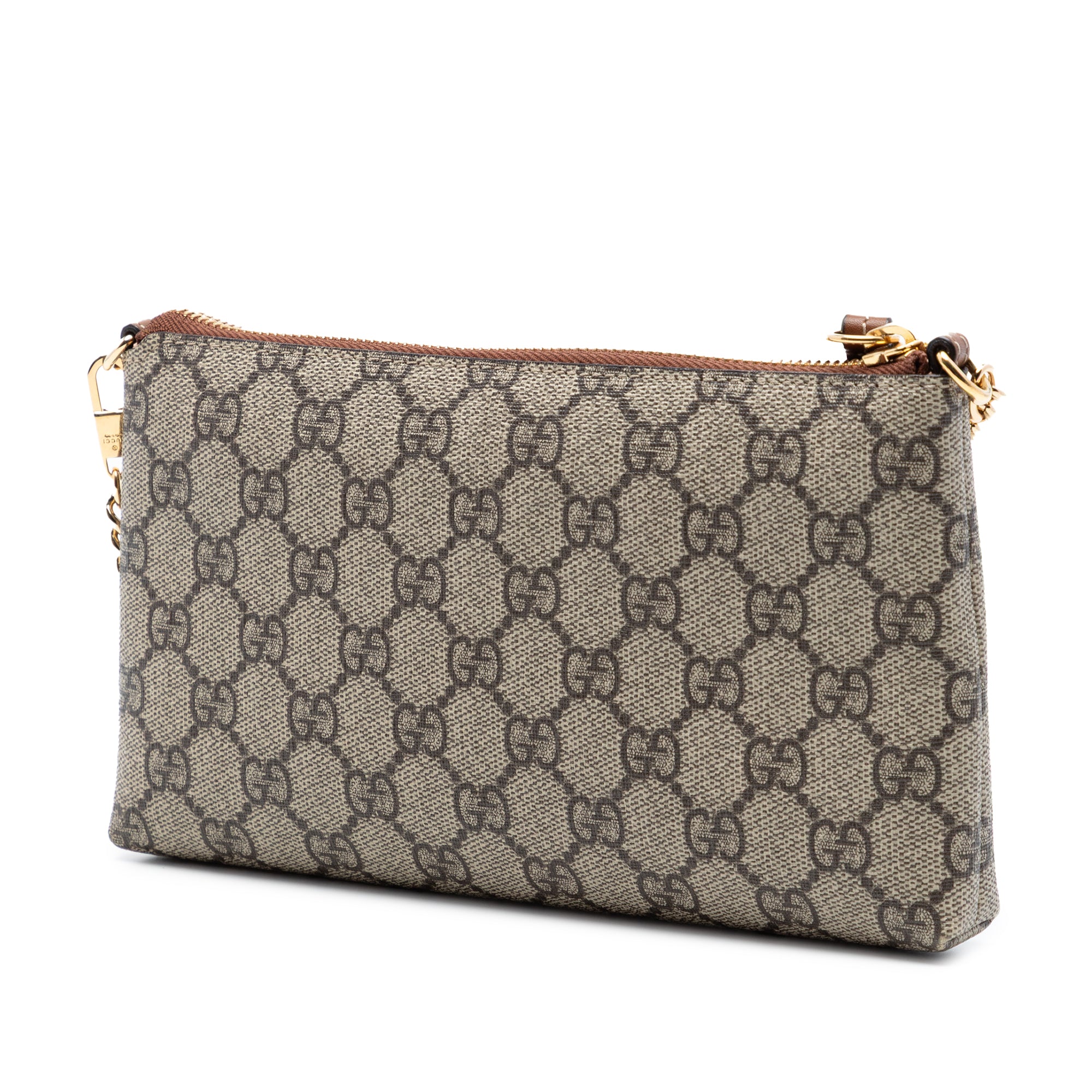 GG Supreme Embroidered Flower Chain Pochette - Image 2