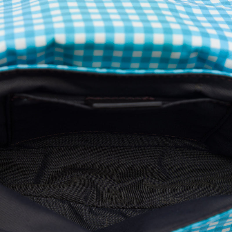 Joshua Vides Mini Nylon Gingham Convertible Baguette Satchel - Image 4