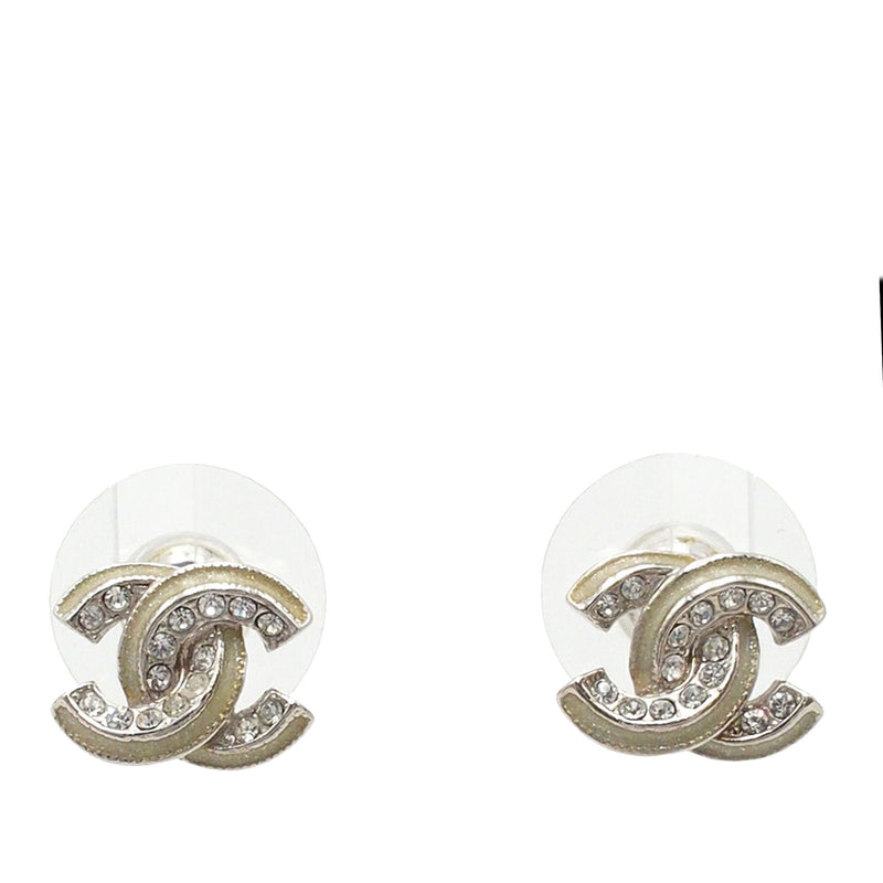 CC Plated Brass Strass Push Back Earrings