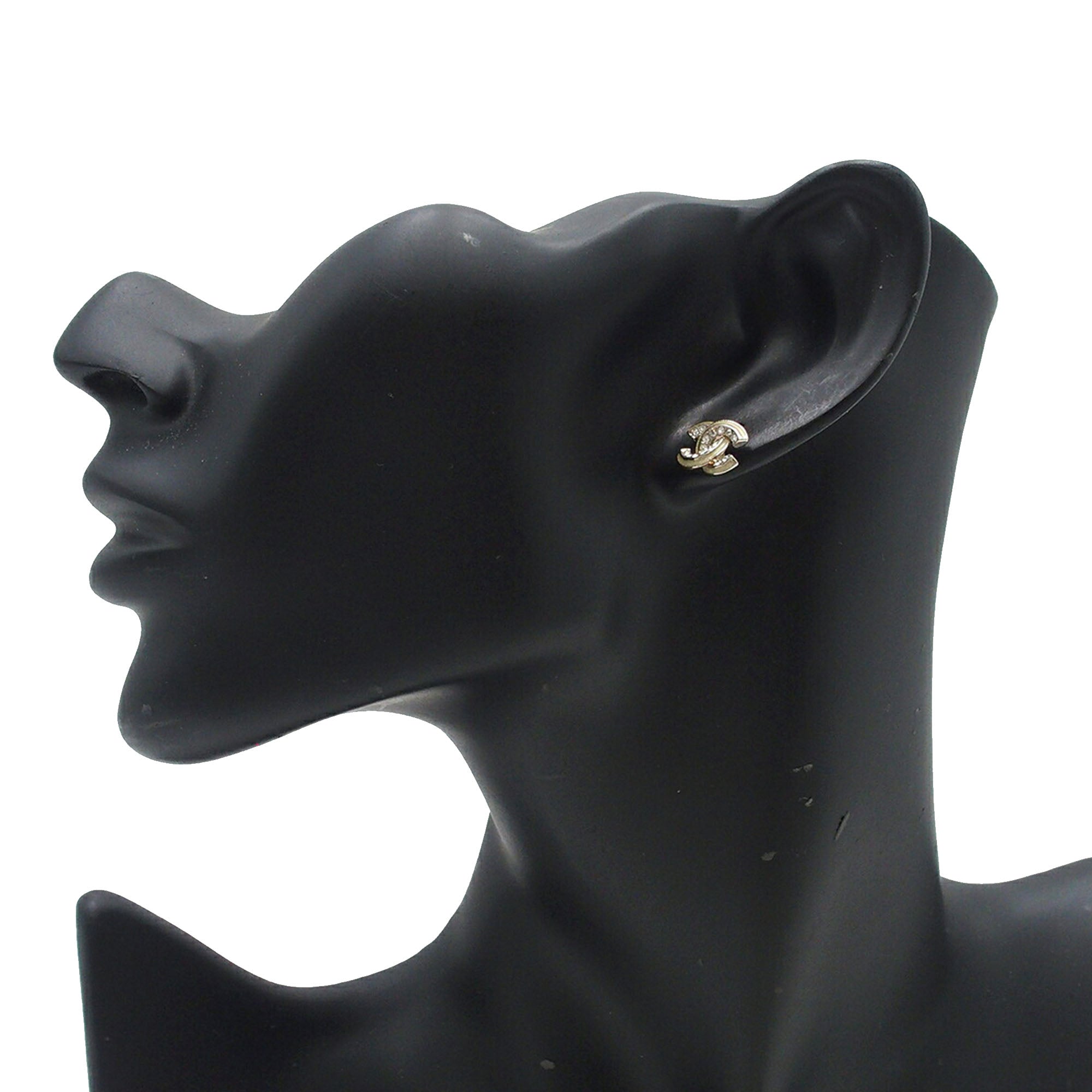 CC Plated Brass Strass Push Back Earrings - Image 6