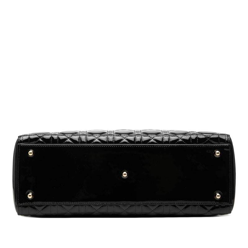 Large Patent Cannage Lady Dior - Image 3